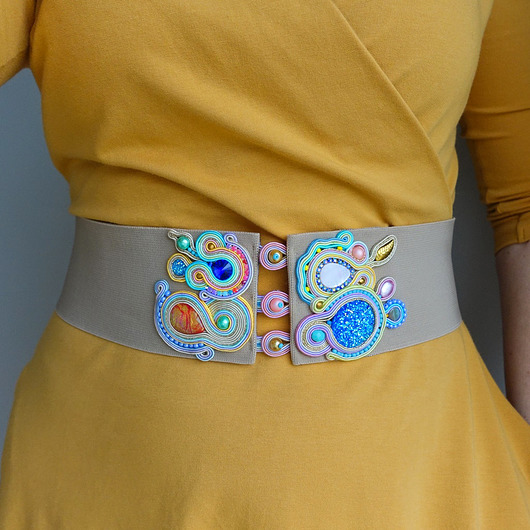 paski damskie Secret Garden- pasek soutache na zamówienie