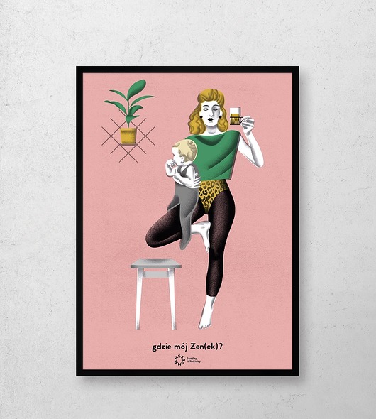 plakaty Gdzie mój Zen(ek)?, vrksasana PLAKAT JOGA