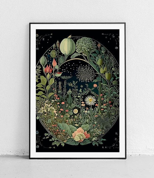 plakaty Plakat Nocny Ogród w Detalu