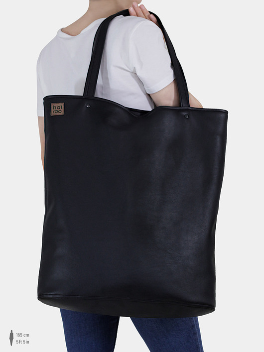 torby XXL Mega shopper duża torba czarna na zamek