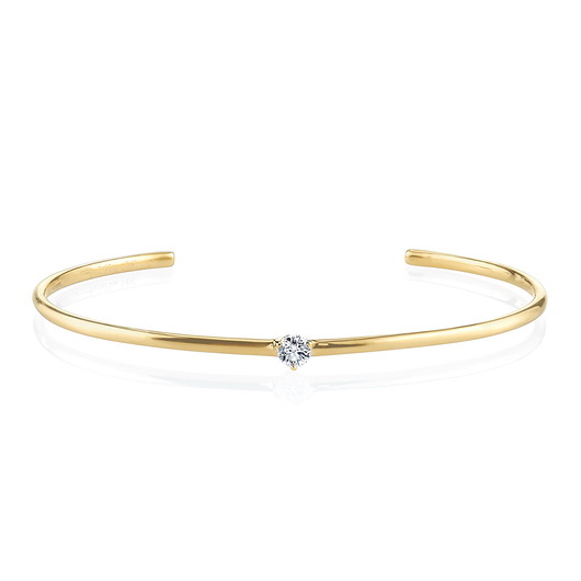 bransoletki złote Złota bransoletka obręcz "Golden Dot"- srebro 925 pozłacane