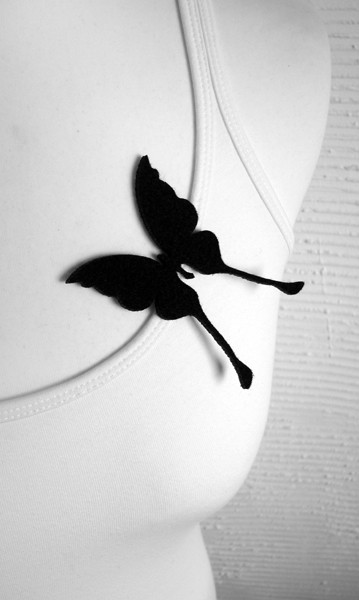 felt butterfly... felt label