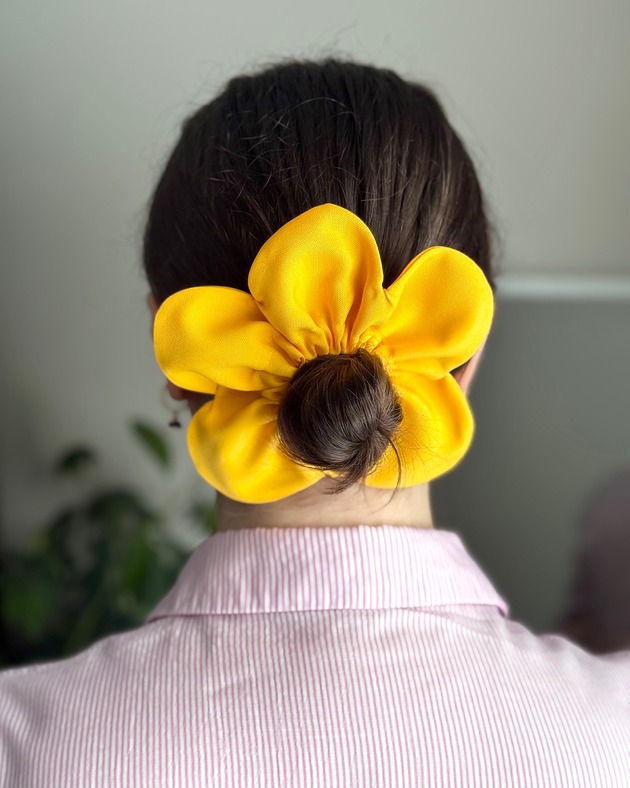 gumki do włosów Flower Scrunchie Żółta