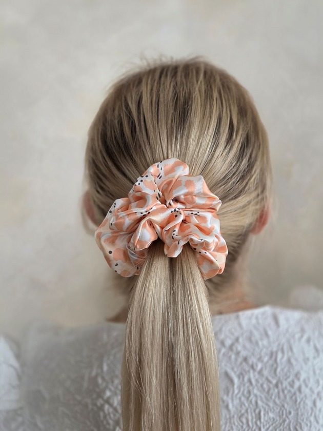 gumki do włosów Gumka jedwabna, scrunchie, wild blush MAXI
