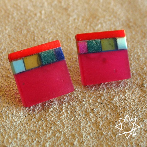 ECO MOSAIC- kolczyki z recyklingu KOS jewellery