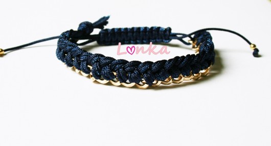 Bransoletka Lonka Jewelry łańcuszek + sznurek Lonka Jewelry