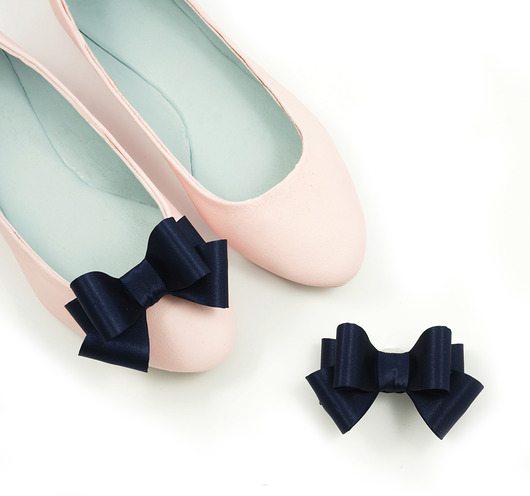 klipsy do butów Klipsy do butów Coquet - Kokardy Style / Navy