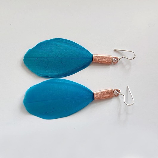 kolczyki z piórami PIÓRKO kolczyki