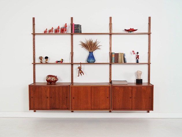 półki Regał systemowy tekowy PS System, duński design, lata 60, Randers
