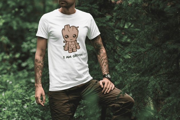 t-shirty męskie męska koszulka baby groot