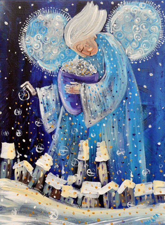 obrazy Śnieg nad miastem