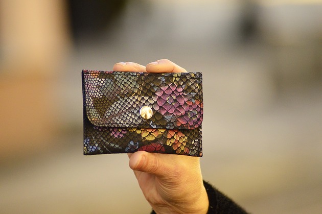 portfele damskie Etui Flower