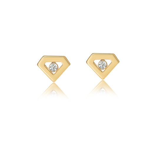 kolczyki pozłacane Kolczyki pozłacane diamond gold