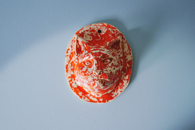 Ceramiczna maska-KOT Clay Republic