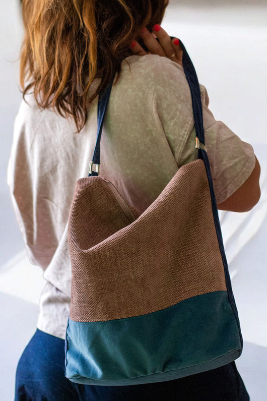 torby na ramię Pudroworóżowa boho bag
