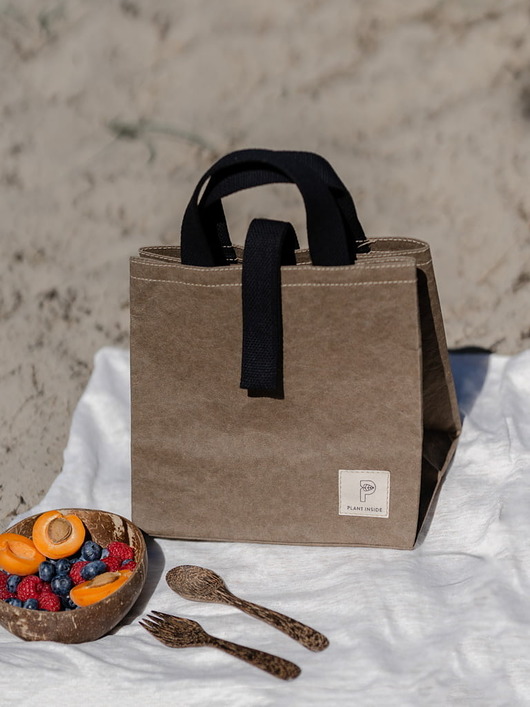 torby na zakupy Lunch bag - Torba na lunch - wegańska skóra - brązowa