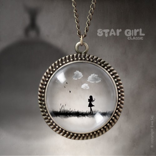 Star Girl Classic Obłoki, romantyczny medalion Ewa Saj Fotografie