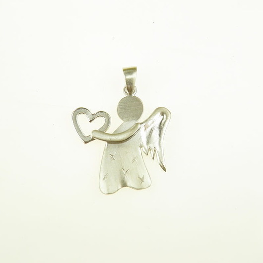 wisiory Zawieszka srebrna z aniołkiem dużym