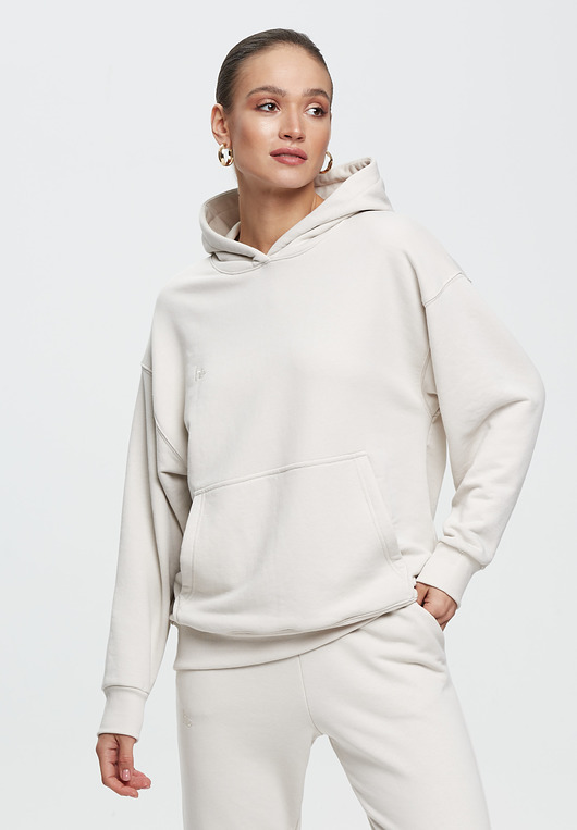 bluza z kapturem damska Bluza hoodie STUDIO Bianco damska