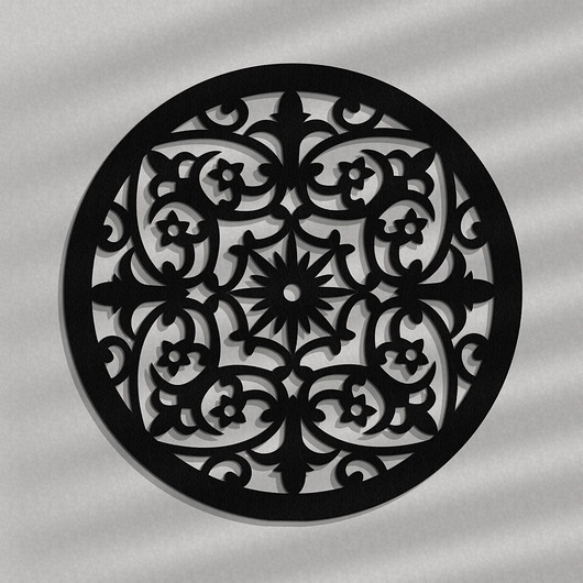 inne DEKORACYJNY PANEL AŻUROWY, VIOLETTE, DEKORACJA ŚCIENNA 3D, ORNAMENT, 60 cm, C