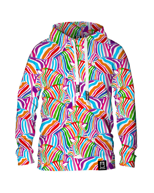 bluzy męskie Męska Bluza z kapturem DR.CROW Zebra