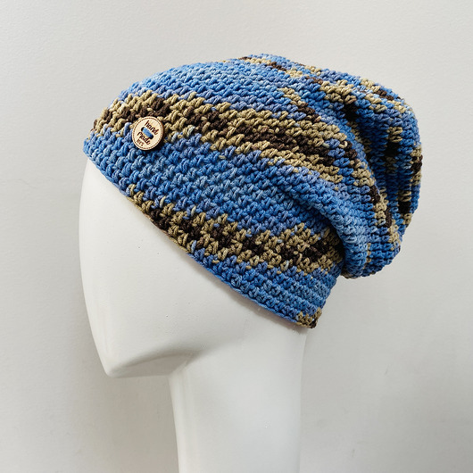 czapki damskie Czapka przejściowa cienka beanie smerf bawełna