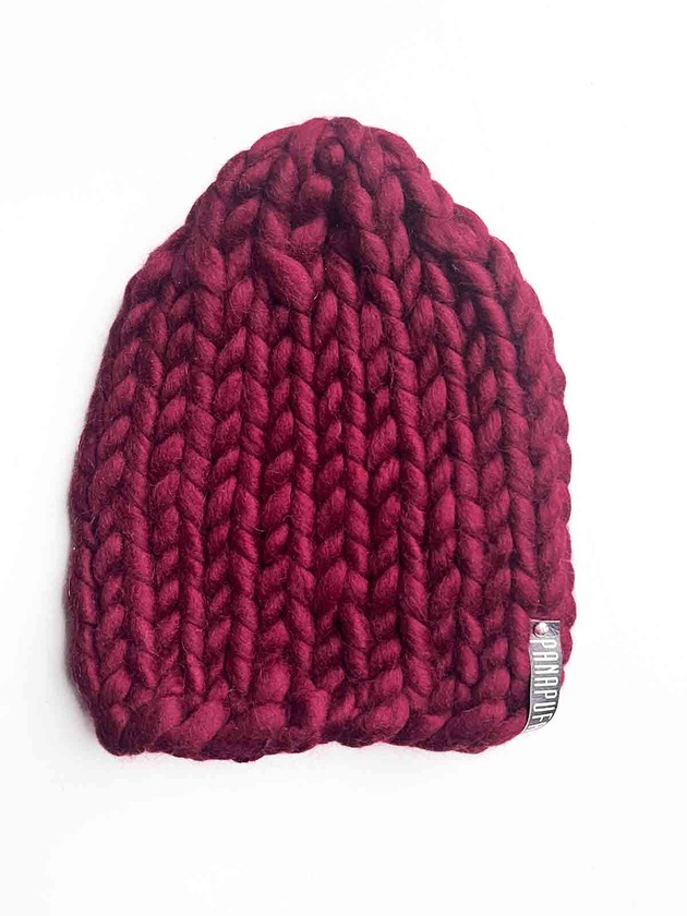 czapki damskie 100% MERINO CZAPKA bordo