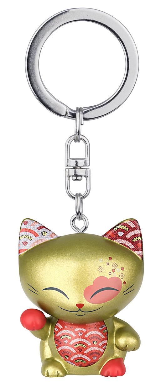 Brelok mani lucky cat złoty 4 cm. KIMMIDOLL POLAND
