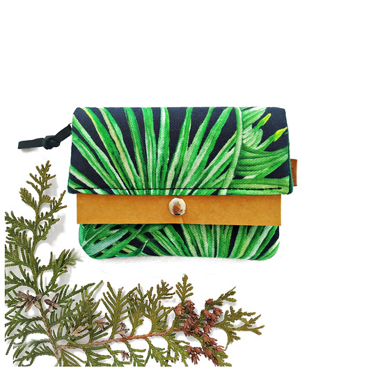 Portfel Boho Mini - Liście Monstera Bohothica