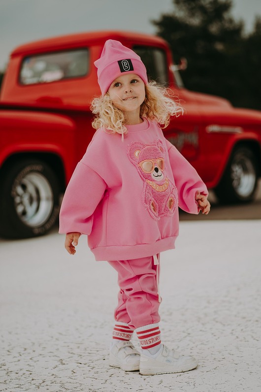 bluzy dla dziewczynki Dres oversize Chloe Teddy