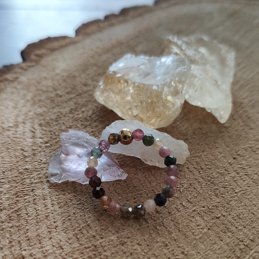 pierścionki elastyczne Pierścionek z turmalinem