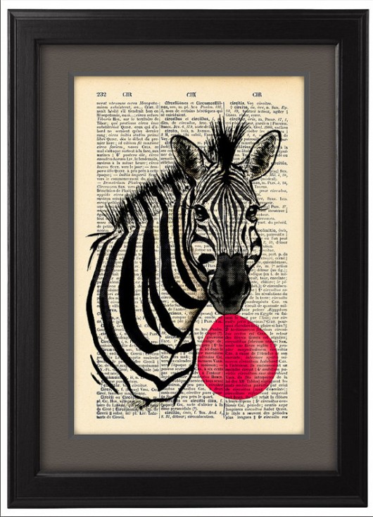 Plakat, poster, grafika, ilustracja, zebra nkcraftstudio