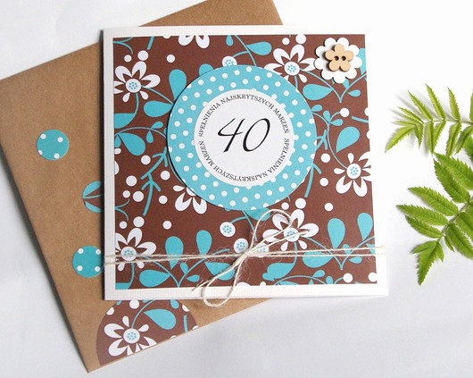 40 urodziny  :: kartka handmade kaktusia