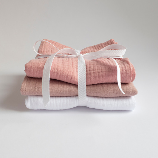 3-pak muślinowych otulaczy - Pink Zoria