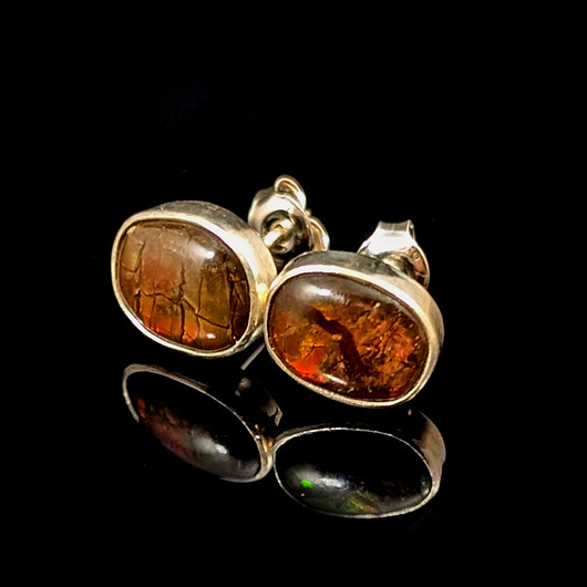 kolczyki srebrne Kolczyki srebrne subtelne Ammolity