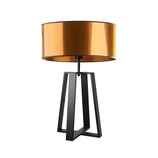 lampy stołowe Czarno-miedziana lampa stołowa do salonu THOR MIRROR