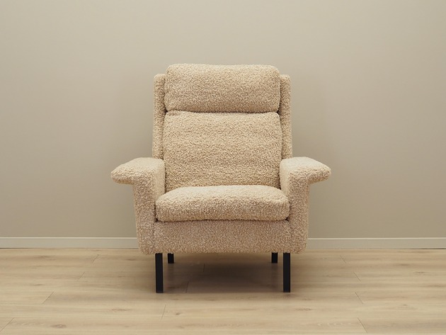 fotele Fotel beżowy, duński design, lata 60,  Arne Vodder,  Fritz Hansen
