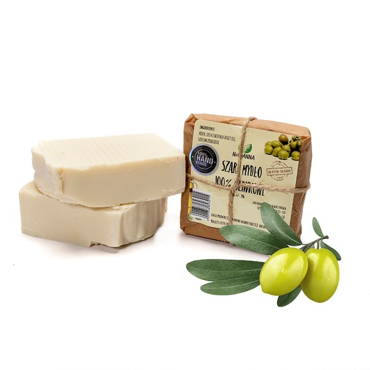 mydło w kostce Szare mydło 100% oliwkowe 125g ręcznie robione