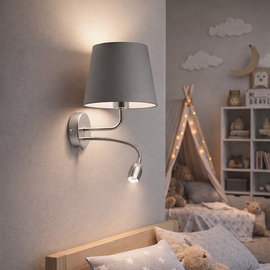 lampy do pokoju dziecka Regulowany 2-punktowy kinkiet do pokoju dziecięcego IMPERIA KIDS z panelem LED