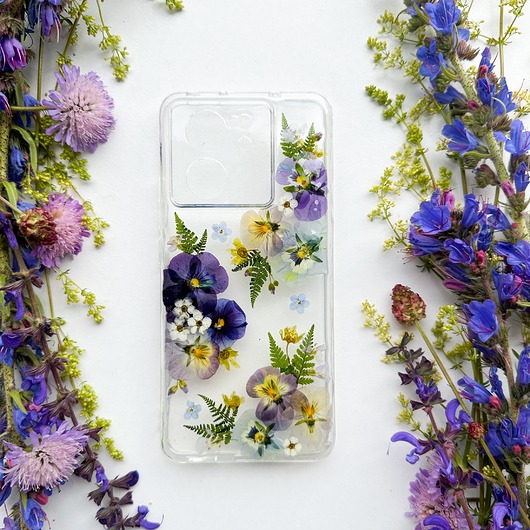 etui na telefon Etui na telefon- bukiety bratków