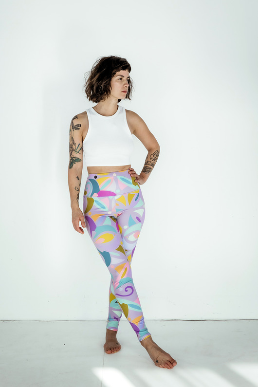legginsy Kolorowe legginsy z wysokim stanem Viola