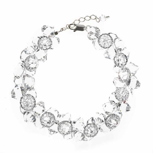 bransoletki srebrne Srebrna bransoleta z kryształów marki Swarovski