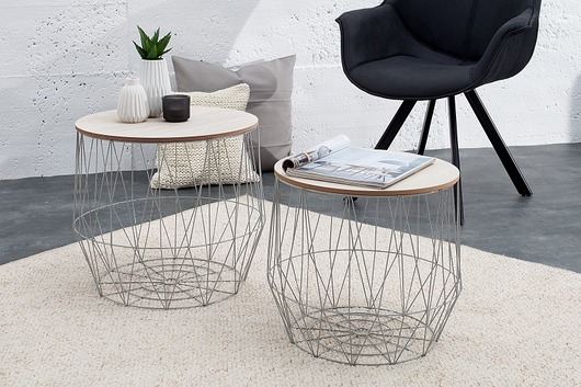 Zestaw stolików drucianych Storage 2szt Home Design
