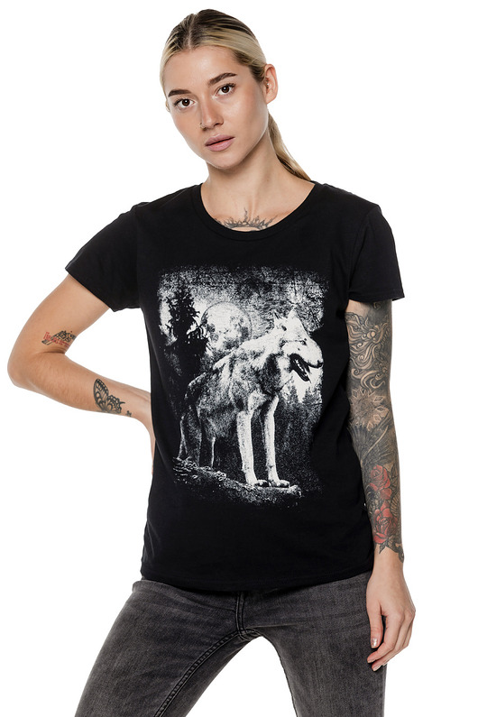 t-shirt damskie T-shirt damski UNDERWORLD Wolf in mountains