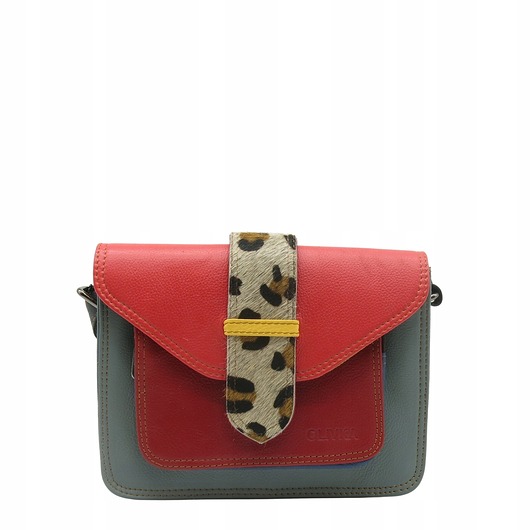 torby na ramię Torebka skórzana dwustronny odwracalny pasek damska listonoszka eko OLIVKA