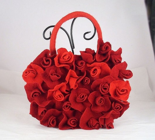 Roses: Jedwabnofilcowa Torebka filcant