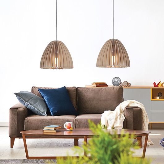 Nika nieduża drewniana lampa ze sklejki Woolights