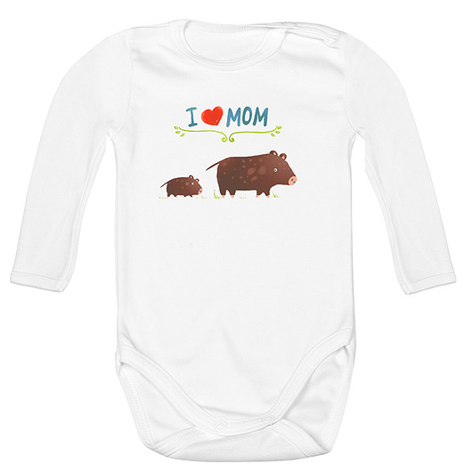 leśne body dla dziecka. dziki - i love mom Love Life and Forest