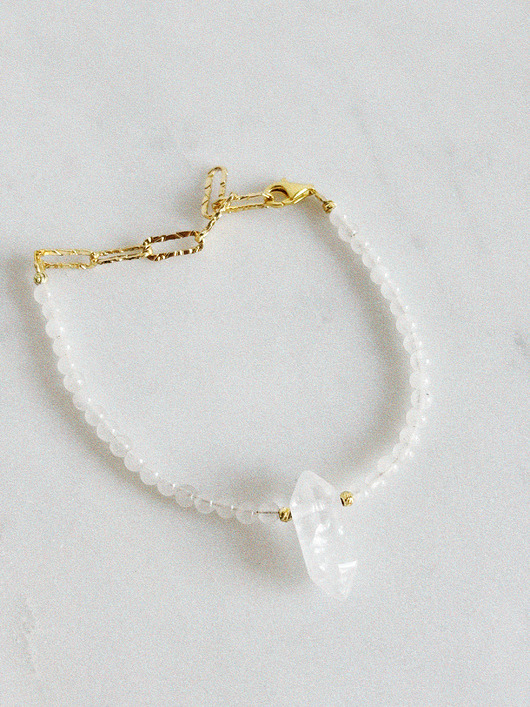 bransoletki z kamieni naturalnych Bransoletka Jadeit i Kryształ Górski