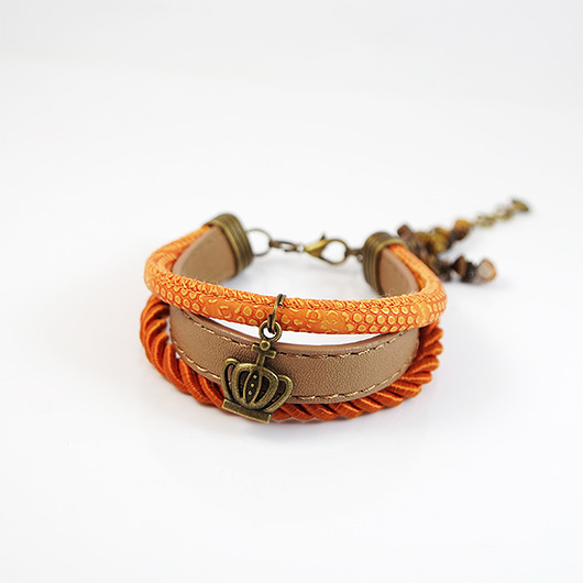 bransoletki skórzane Bransoletka - Korona 2 - rzemienie